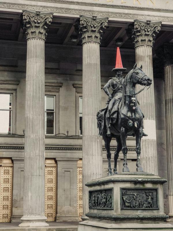 Duke of Wellington glasgow with orange cone - Journey Inspirations Duke of Wellington glasgow with orange cone