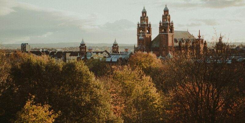 a castle and trees in glasgow